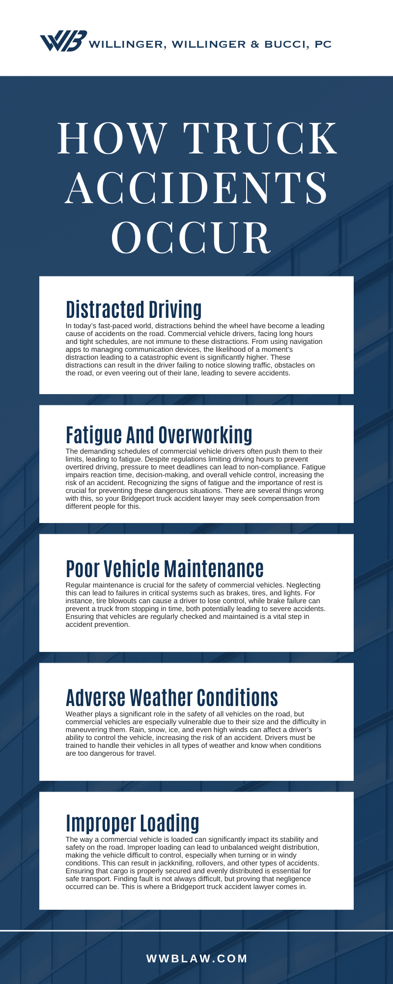 How Truck Accidents Occur Infographic